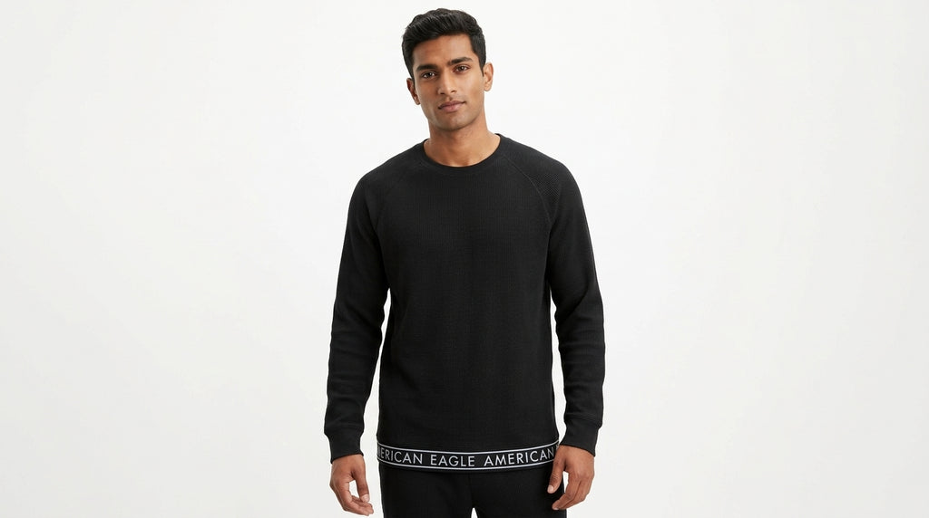 American Eagle Outfitters Black Crew Neck Sweatshirt