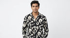 Shirt Casual Black Polyester