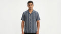 Navy Blue Striped Slim Fit Casual Shirt