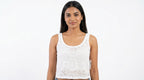 Top Casual White Blended