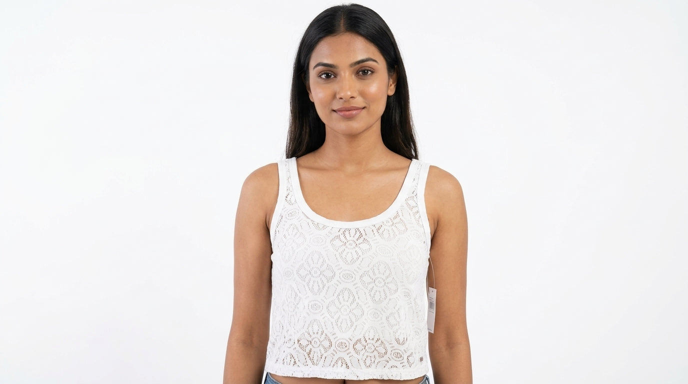Top Casual White Blended