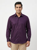 Purple Long Sleeve Casual Button-Up Shirt