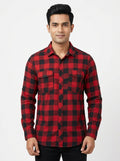 Red & Black Plaid Casual Shirt