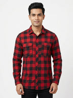 Red & Black Plaid Casual Shirt