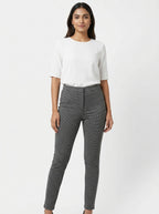 Annabelle Trousers Casual Charcoal Blended & Polyester