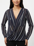 Zara Top Casual Black Polyester