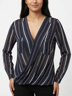 Zara Top Casual Black Polyester