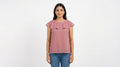 Women's Pink Ruffle Detail Casual Top