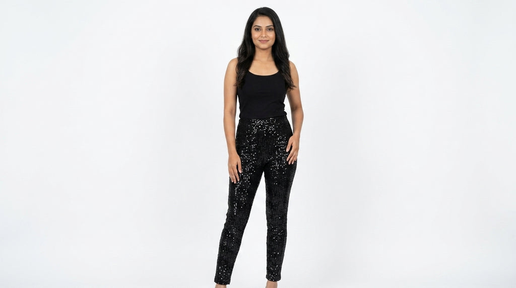 H&M Trousers Formal Black Polyester