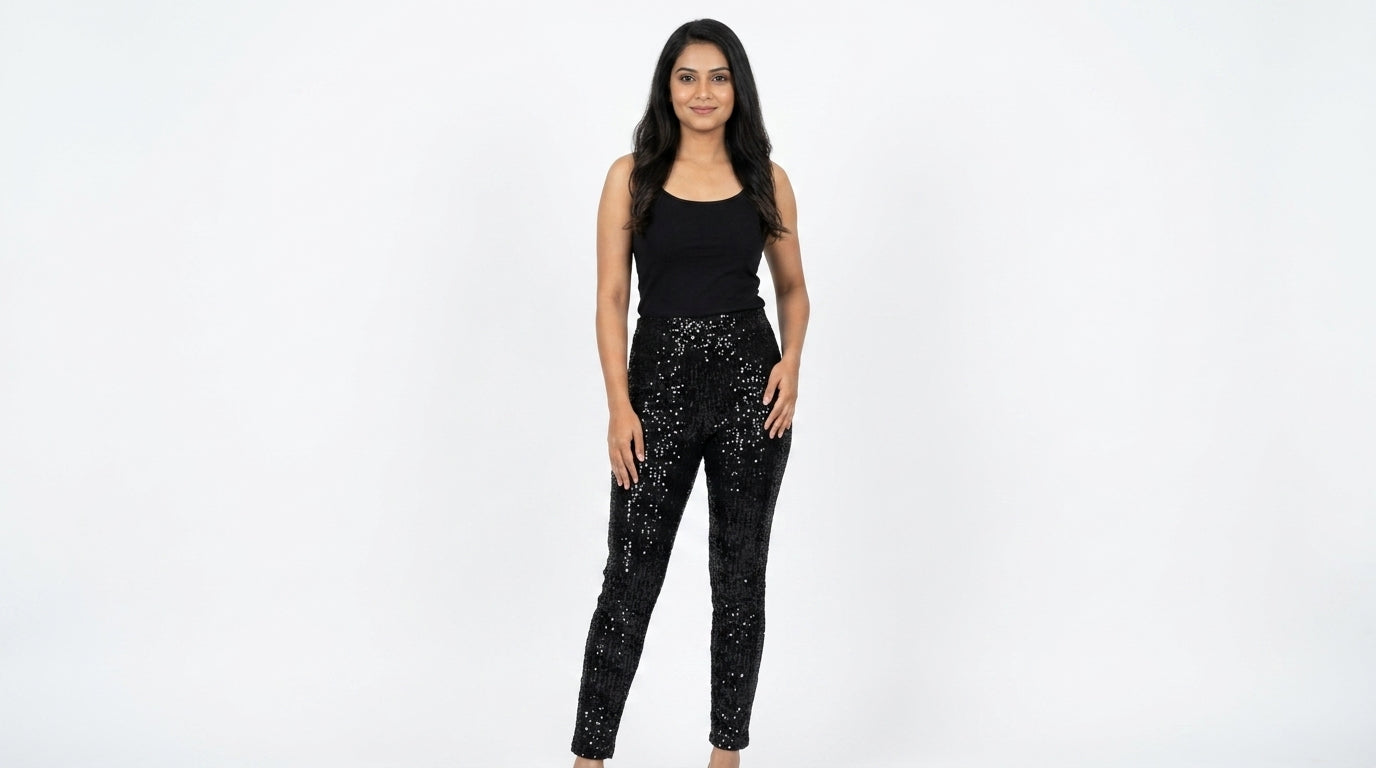 H&M Trousers Formal Black Polyester