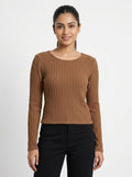 Zudio Tunic Casual Brown Blended