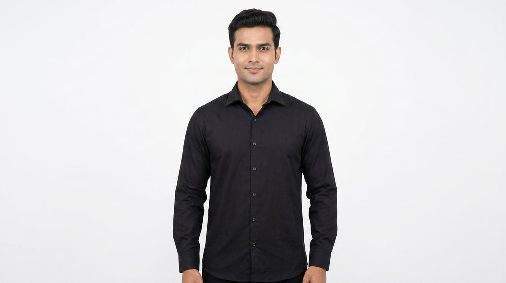 Classic Black Long Sleeve Casual Shirt