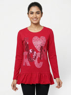 Dj&C Tunic Casual Red Cotton