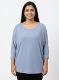 L.O.V. Top Casual Blue Blended