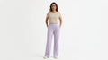 H&M Trousers Casual Lavender Viscose & Blended