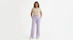 H&M Trousers Casual Lavender Viscose & Blended
