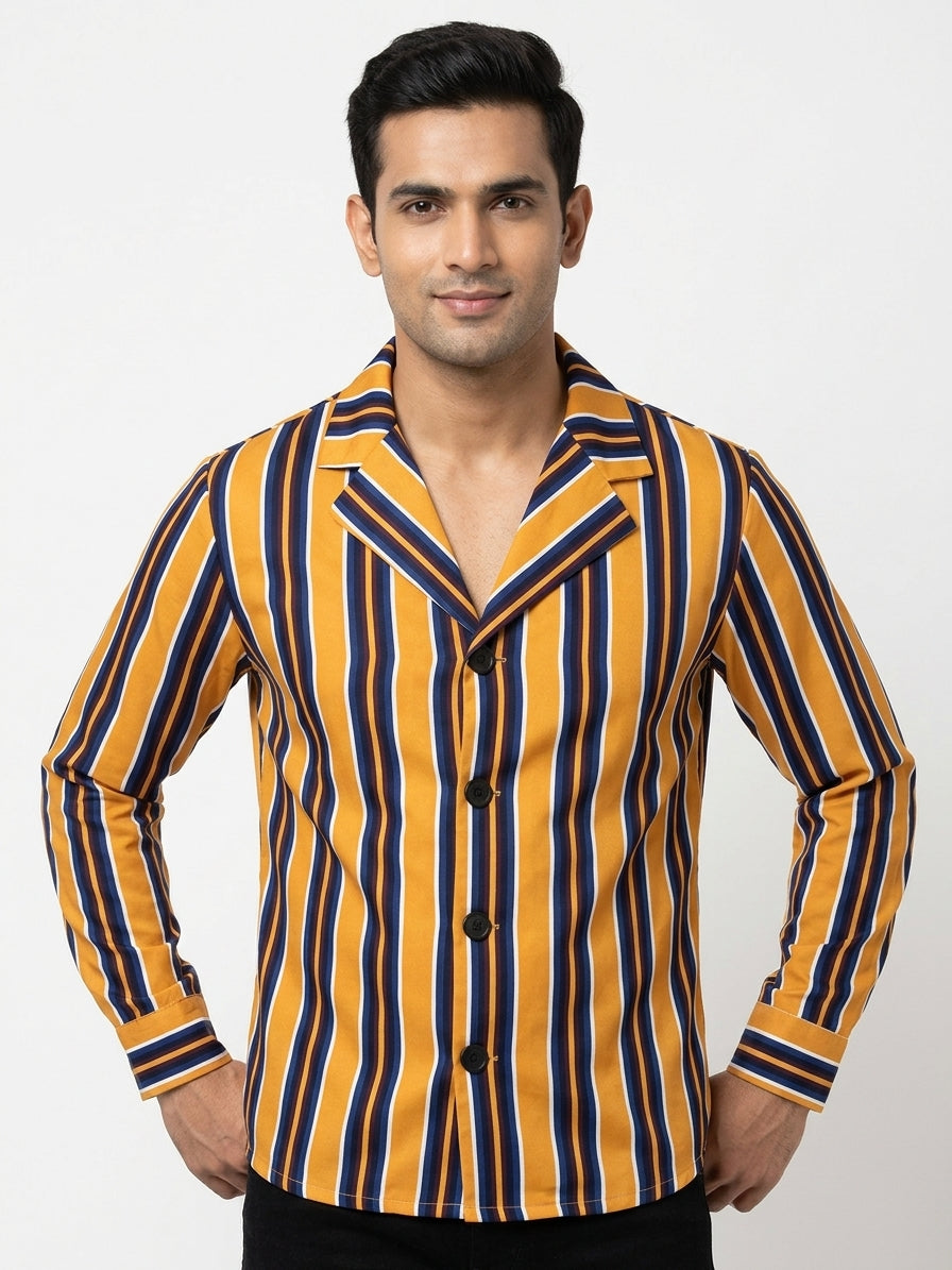 CBR Shirt Casual Mustard Polyester