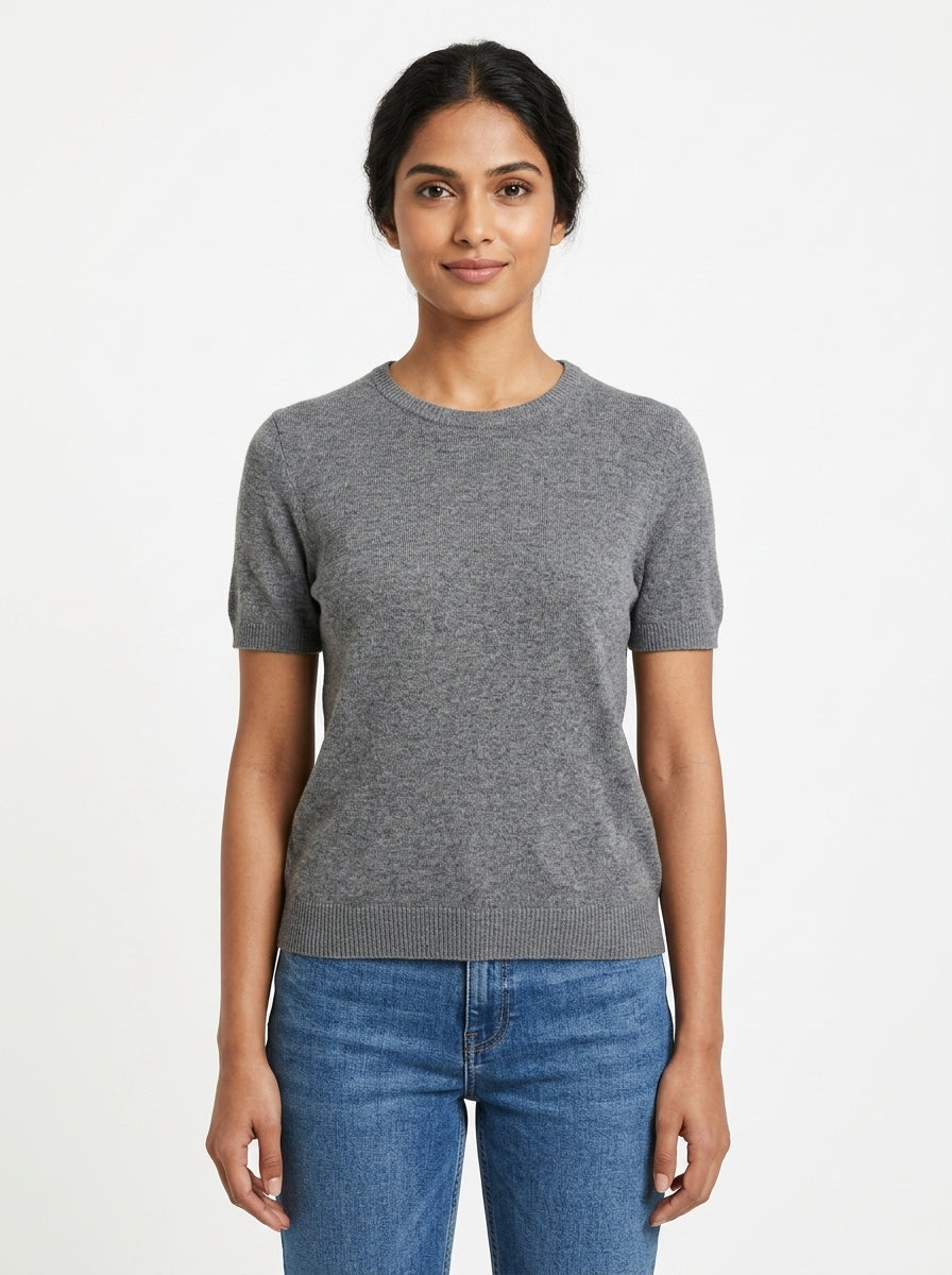 H&M Top Casual Grey Blended
