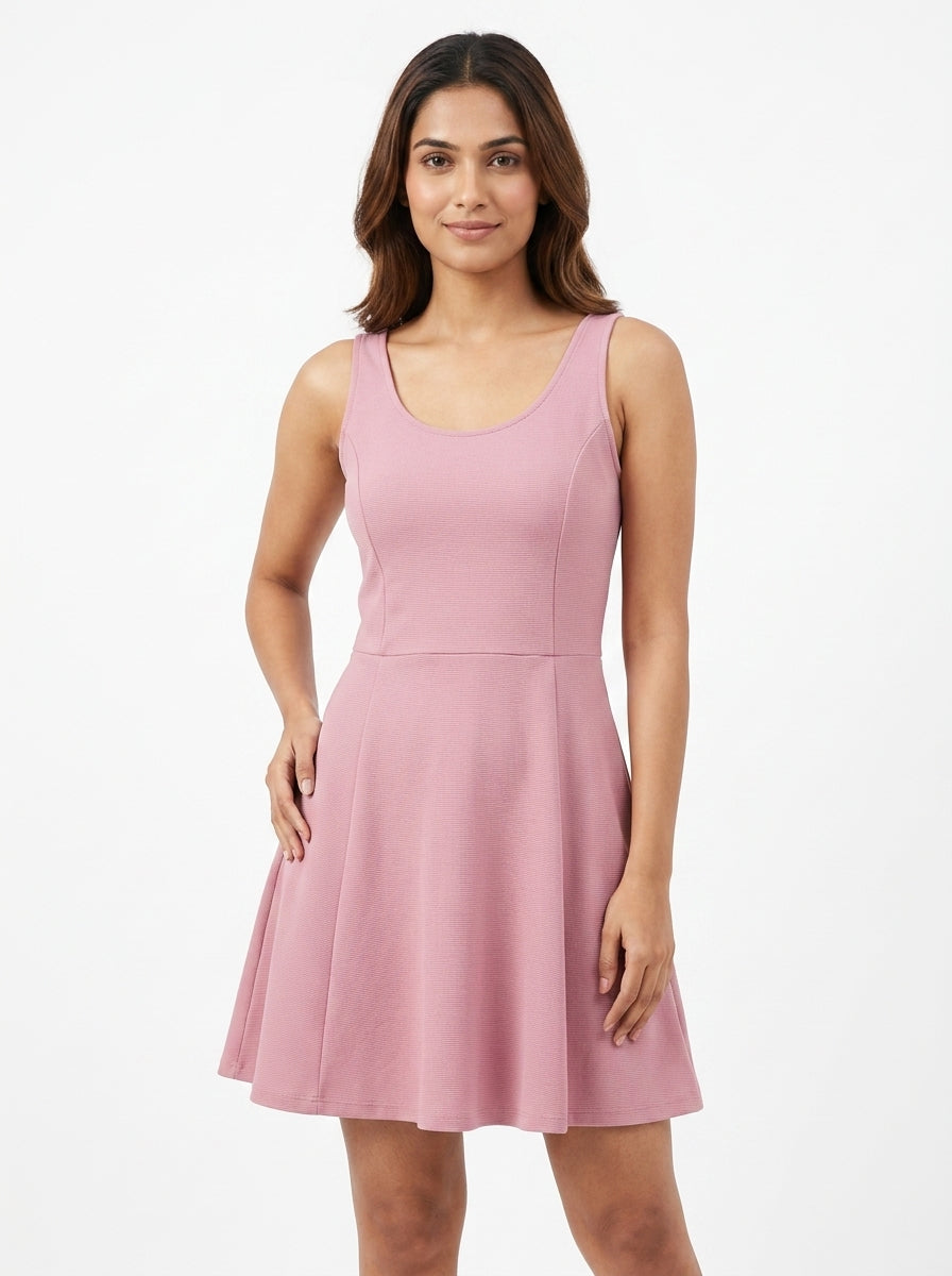 Dress Casual Pink Blended & Polyester