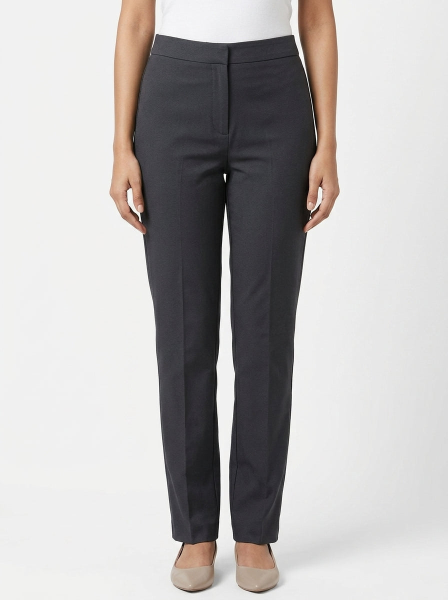 Charcoal Regular Fit Formal Trousers