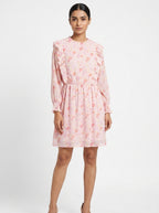 Rio. Floral Ruffle Neck Blouse