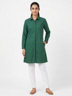 Tunic Casual Green Polyester