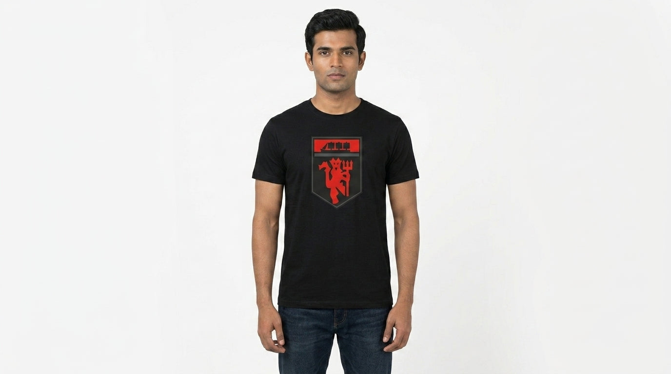 Red Devil - Manchester United Logo Printed on the chest