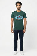 Chennai Central - Styched in India Graphic T-Shirt Green Color