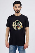 Ride On - Skater Hipster Life Black Printed Tee