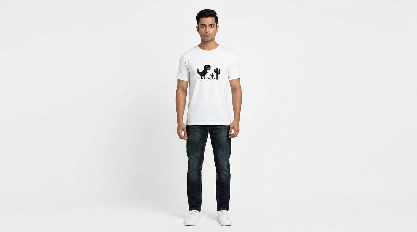 No Connection Graphic Printed White Tshirt