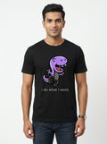 I Do What I Want Graphic Printed Black Tshirt