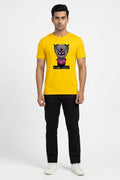 Funk Light Graphic Printed Yellow Tshirt