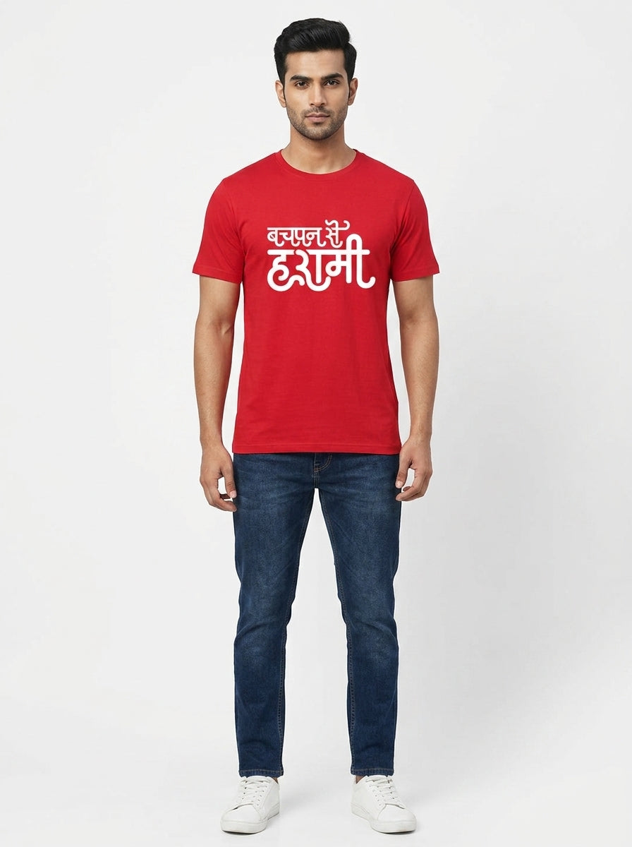 Bachpan Se Harami Red Tshirt