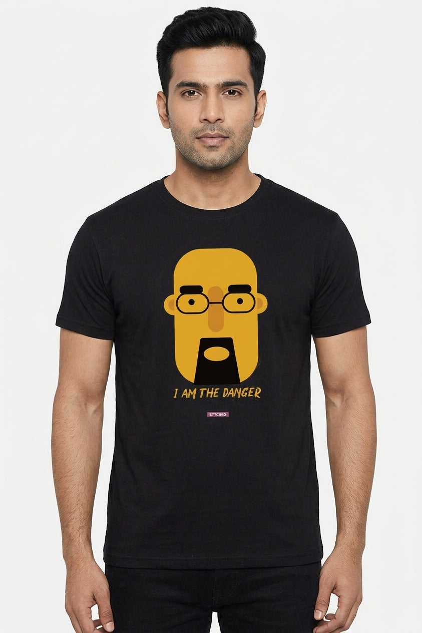 I am the Danger, Breaking Bad - Quirky Graphic T-Shirt Black Color