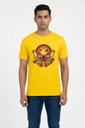 Butterfly Graphic Printed Yellow Tshirt