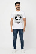 5% Unicorn 95% Ninja - Cool Graphic T-Shirt White