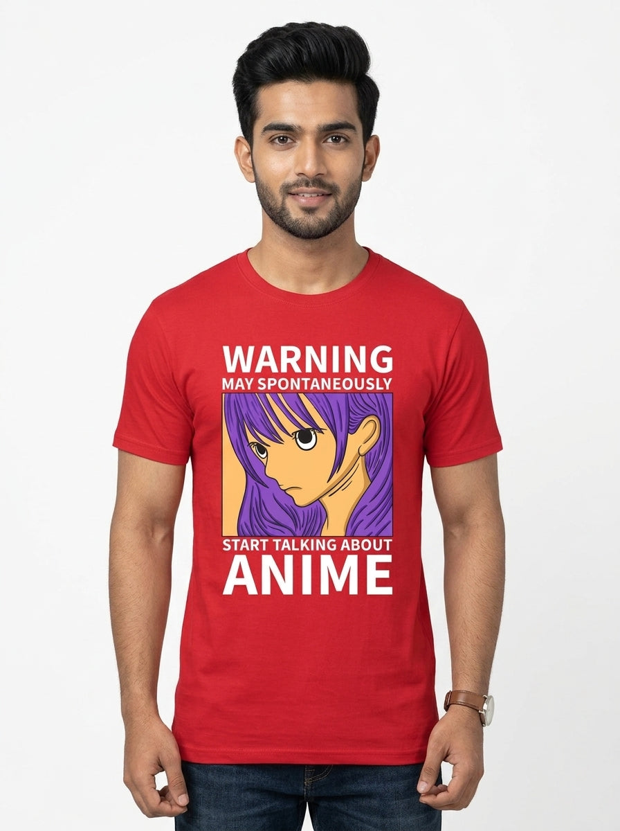 Start Talking About Anime Red Tee