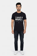 I Need a Hug - Graphic T-Shirt Black Color