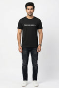 Aagey Peeche Black Tshirt (Front and Back Print)