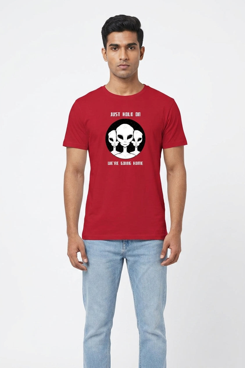 Going Home Graphic Printed Red Tshirt