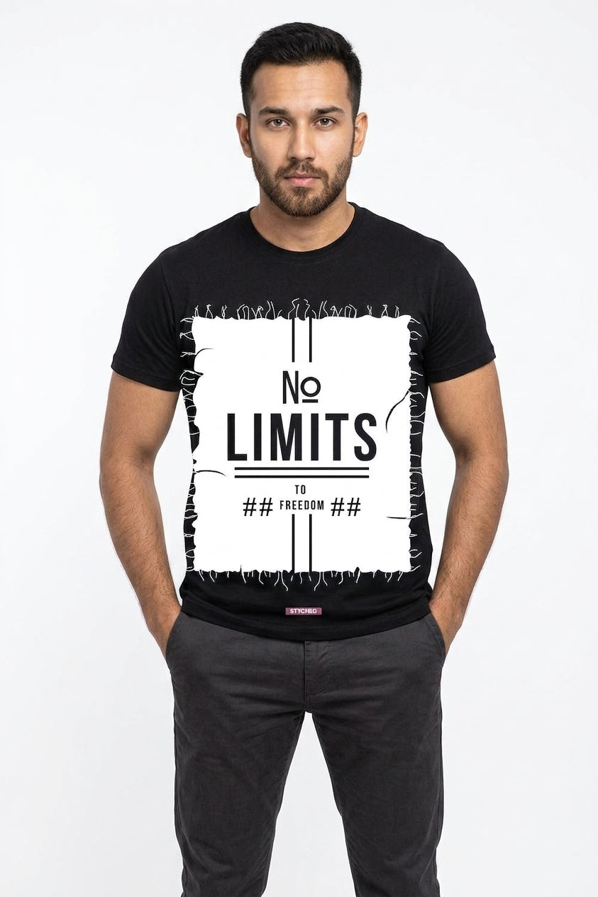 No Limits - Graphic T-Shirt Black Color