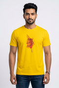Aag Laga Denge Graphic Printed Yellow Tshirt
