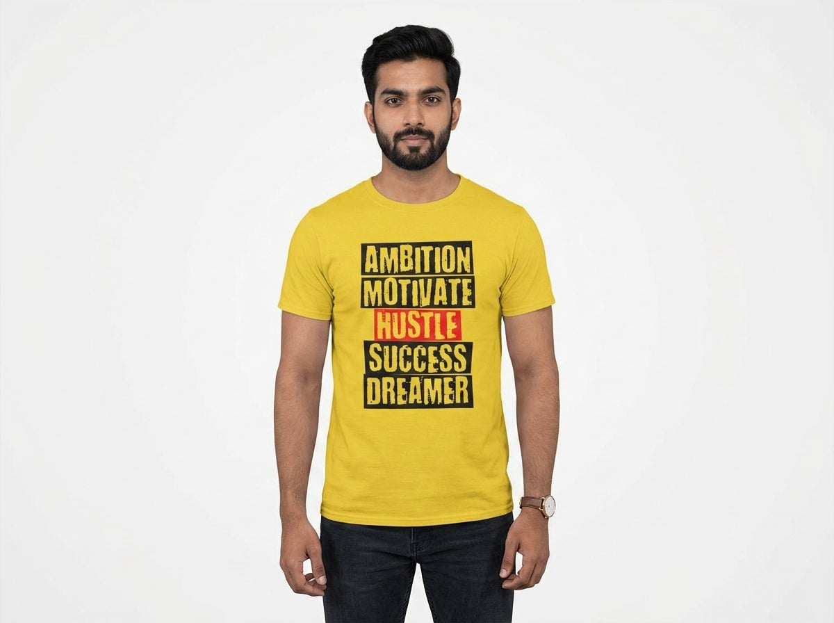 Ambition Graphic Yellow Tshirt
