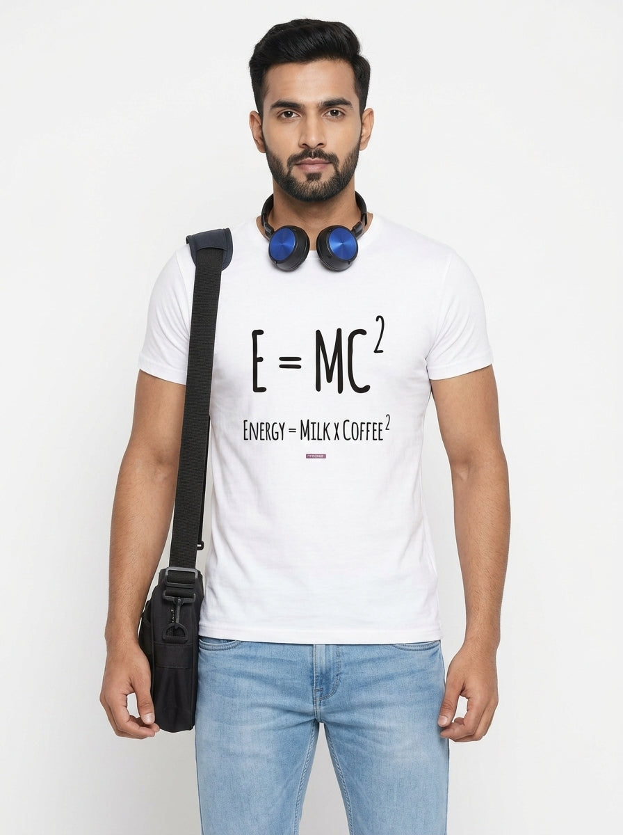 E=MC^2 - Graphic T-Shirt White Color