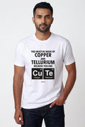 You are CuTe! - Quirky Graphic T-Shirt White Color