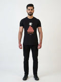 Shit Happens - Quirky Graphic T-Shirt Black Color