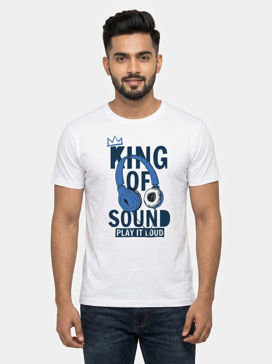King of Sound - Play it Loud White T-Shirt