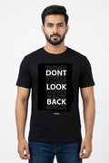 Dont Look Back - Casual Black round neck All climate Tee
