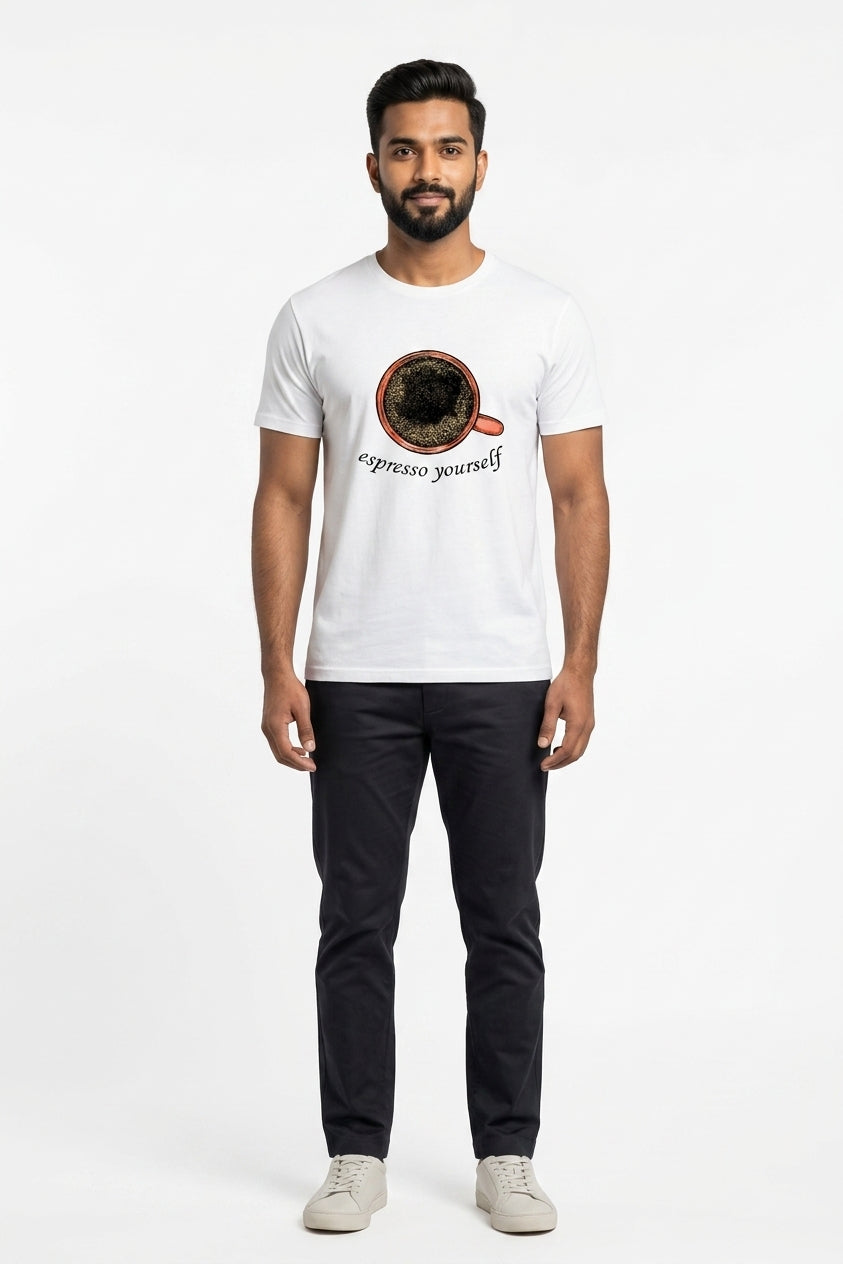 Espresso Yourself Graphic Printed White Tshirt