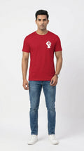Raised Fist Graphic Printed Red Tshirt